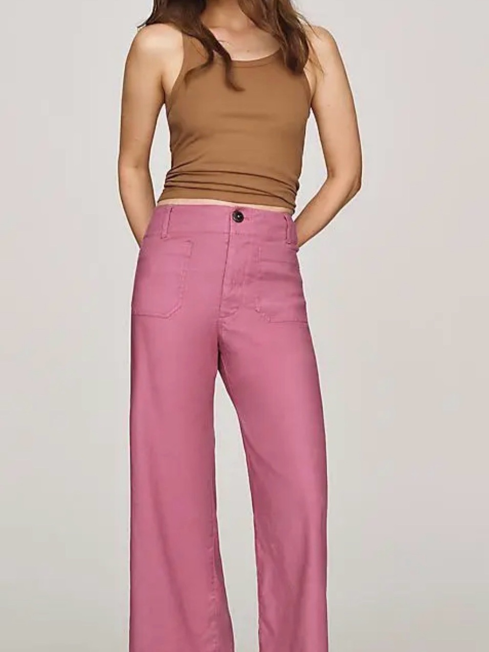 Maeve Colette European Linen Stretch Wide Pants